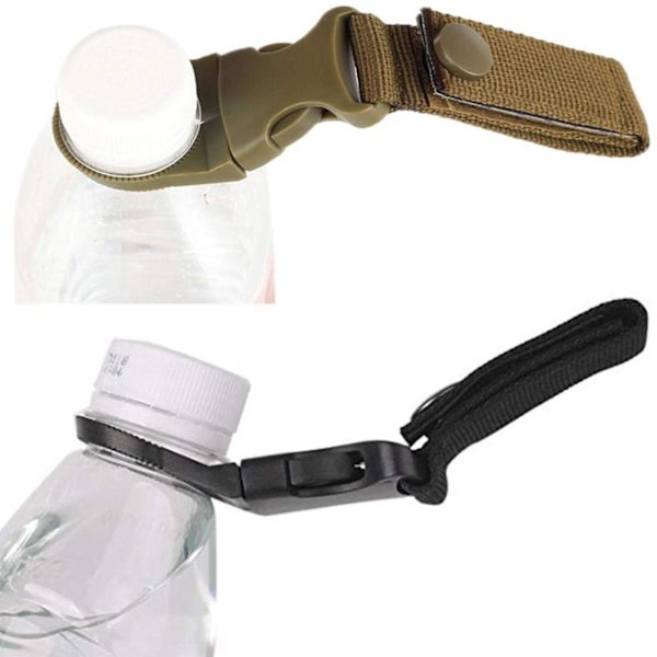 4st hängande flaska Spänne Clip Karbinhake Pp Fastande nyckelkrok Molle Webbing rem för utomhus bergsklättring aktiviteter qd best Army Green