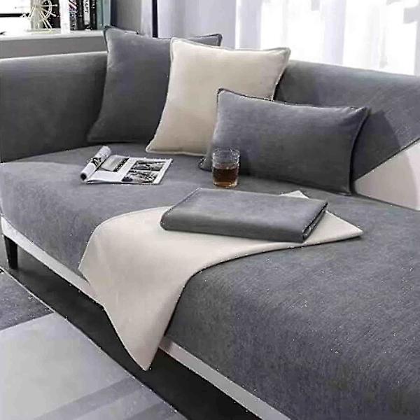Halkfri Vintage Soffa Skyddssoffa Skyddsfilt Dark Grey 70x70cm