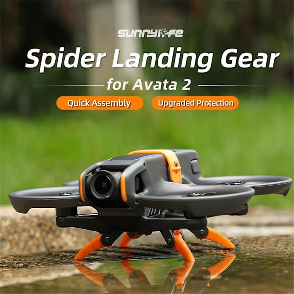 Landningsställ Förhöjda Spider Gears Extensions Support Benskydd Tillbehör för DJI Avata 2 Orange