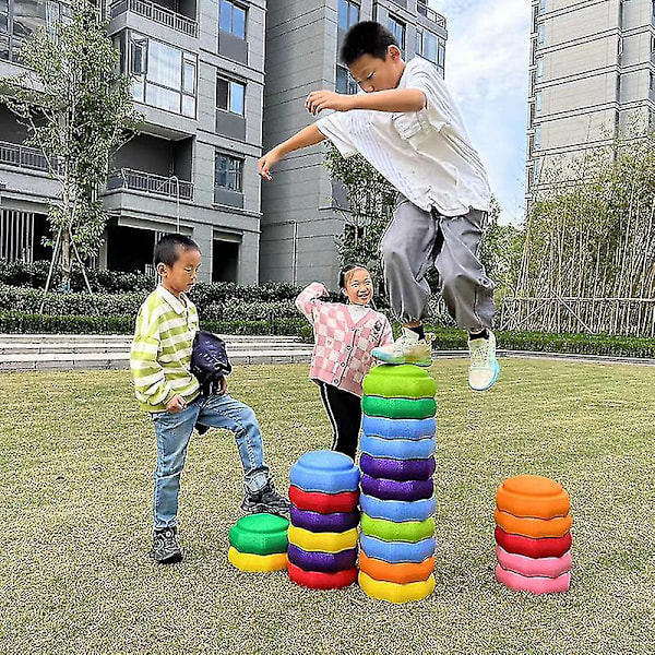 Barn Balansleksak Stepping Stones Staplingsstenar Utomhus Inomhus Rolig Sensorytoy qd bäst Red
