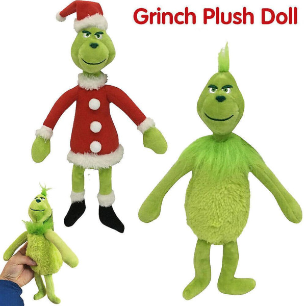 Christmas Grinch Plysch Doll Mjuk leksak fylld Teddy Baby Kids Xmas Gift Söt Christmas Grinch