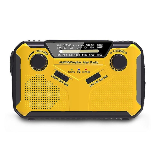 Nödhandvev Radio Solar Dynamo Väderradio Utomhus Nödradio med mobilladdare Jzh53 qd best