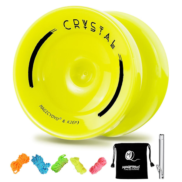 K2 Crystal Yoyo , Dual Purpose Responsive Yo-yo för nybörjare, Ersättningslöst lager för avancerade White
