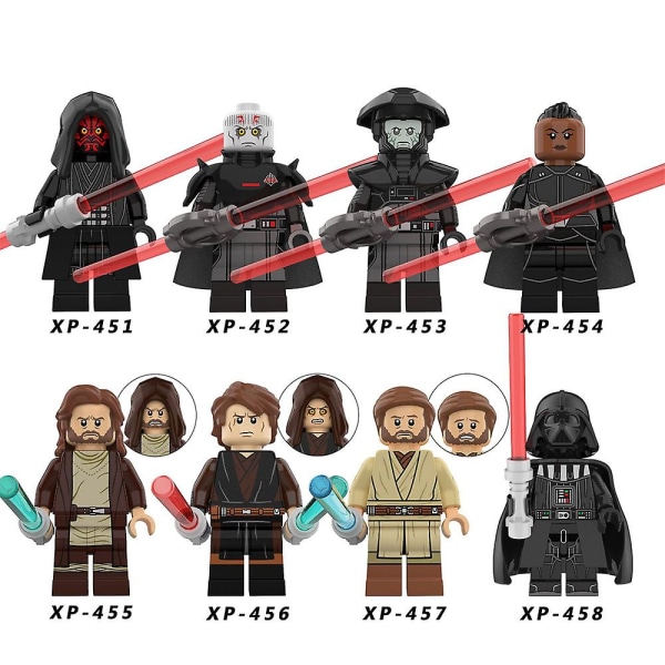 Kreativ Star Wars figur docka monterad byggsten Man docka modell barngåva Set Of 8