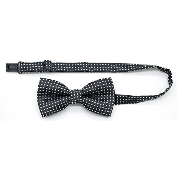 Förbundna Småpojks Polka Dot Fluga Baby Solid Färg Fluga För Barn Svart qd