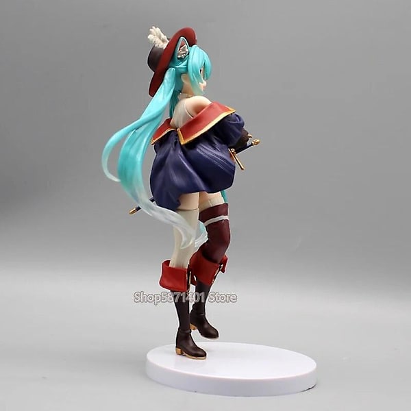 20 cm Anime Hatsune Miku Figurer Puss i stövlar i Fairytale Wonderland Actionfigurer PVC Collection Modell Leksaker Ornament Presenter 19cm without box