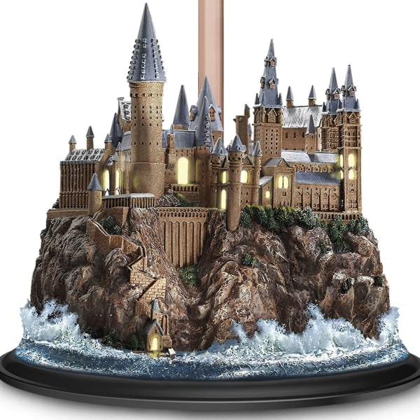 Bradford Exchange Harry Potter Hogwarts slott lysande skulptur bordslampa