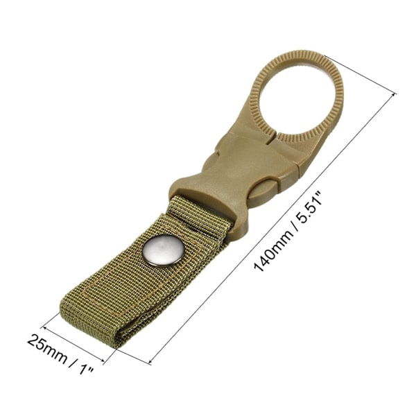 4st hängande flaska Spänne Clip Karbinhake Pp Fastande nyckelkrok Molle Webbing rem för utomhus bergsklättring aktiviteter qd best Army Green
