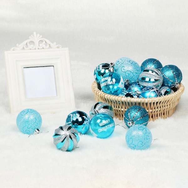 Julhängande boll Målad boll 6cm 12st för julprydnader Julgransdekoration Deco Hemfest Daglig användning Present Festival Holiday Hou qd bäst