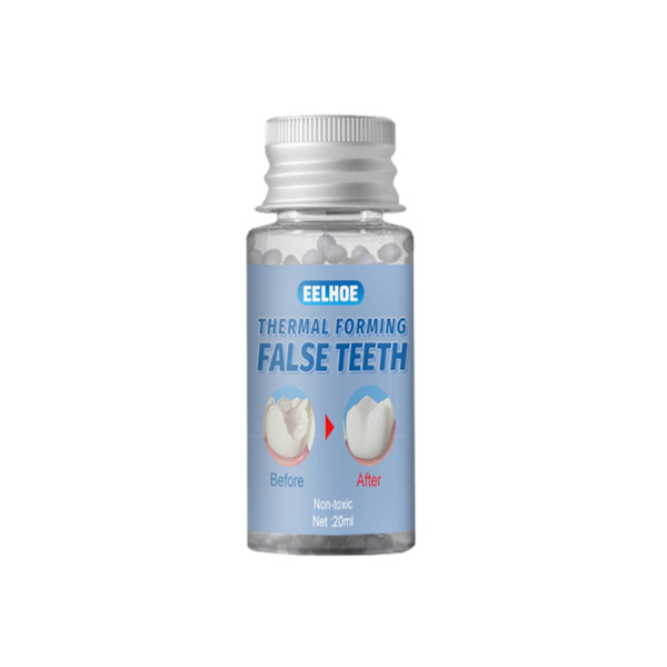 Superstark formbar tandlim, naturhartsproteslim, tillfällig smink, reparation av trasiga luckor, falska tänder, fast lim 20g