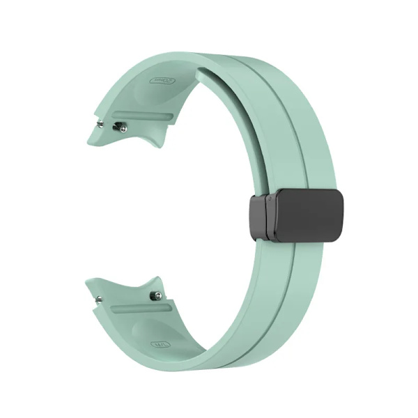 Silikone rem uden mellemrum til Samsung Galaxy Watch 5/4 40mm 44mm 5 Pro 45mm Original magnetisk armbåndsrem til Watch 4 Klassisk light green