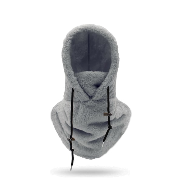 Sherpa Huva Skidmask Vinter Balaclava Kallt Väder Vindtät Justerbar Varm Huva Cover Hat Cap Scarf qd Svart