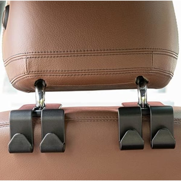 2 Pack Four Hooks Car Headrest Hook Car Coin Purse