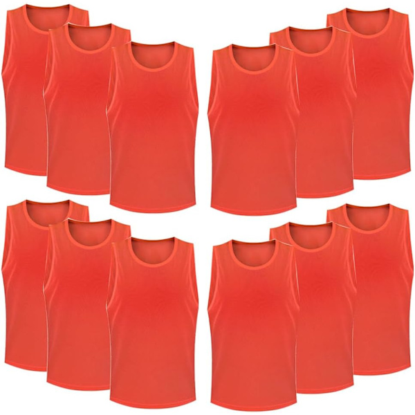 Jalkapalloharjoitusliivi, jalkapalloharjoitusvarusteet lapsille ja aikuisille red12 red12 XL