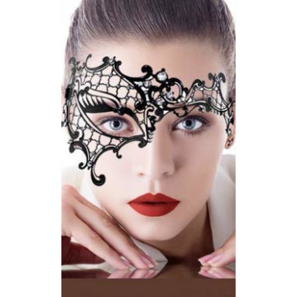 Maske for kvinner i metall, venetiansk karnevalmaske