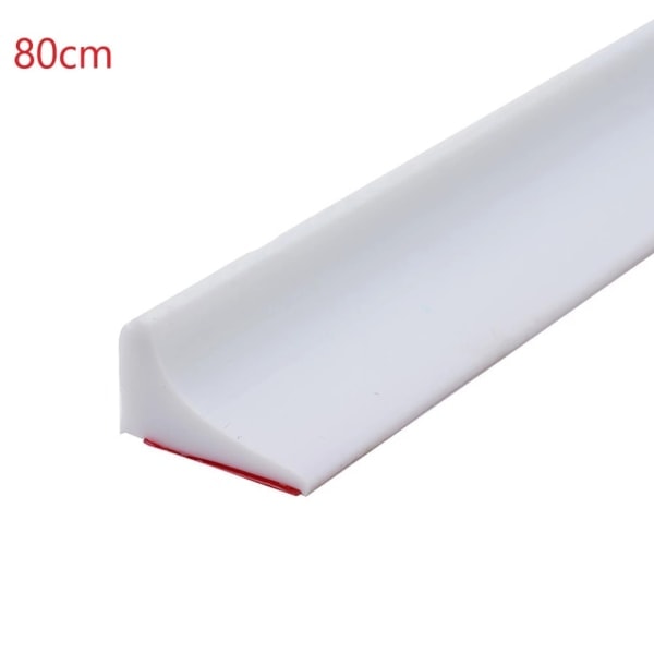 Silikon vanntett stripe for dusj, sklisikker tørr og våt separasjon, kjøkkenbenk gap tetting, vanntett stripe, hvit (100cm)