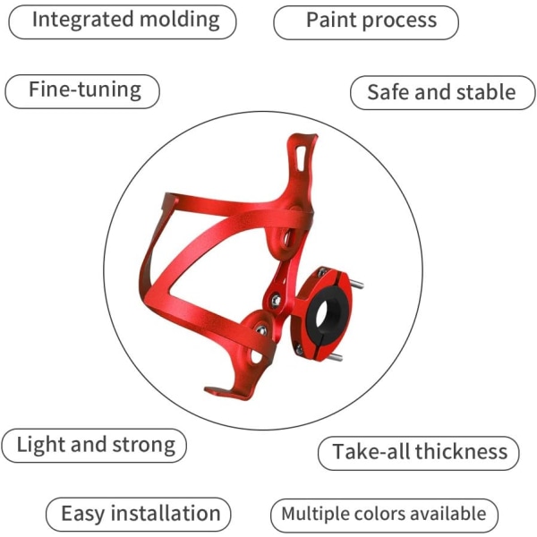 Justerbar cykel vandflaskeholder i aluminiumlegering