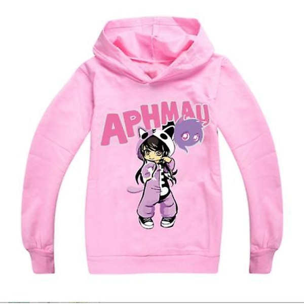 Børn Drenge Piger Aphmau Hoodie Langærmet Topper Sweatshirt Trøje Pink 140CM 8-9Y Pink