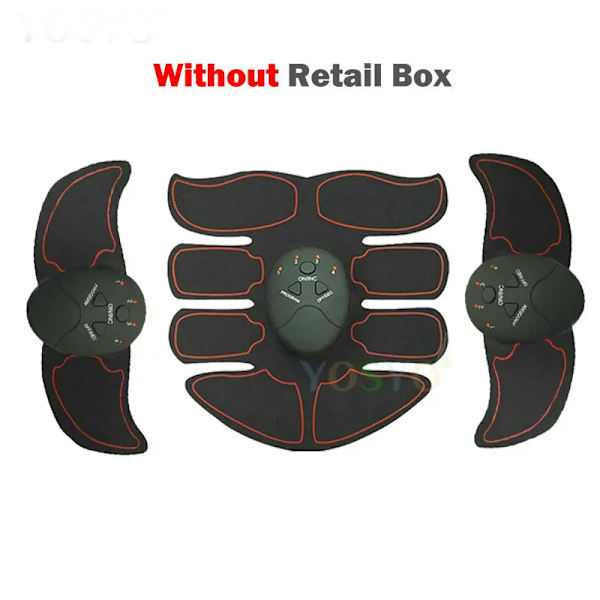 EMS-lihasstimulator, smart fitness, magträning, elektrisk kropp, viktminskning, bantningsenhet 8Pack-Red-3IN1