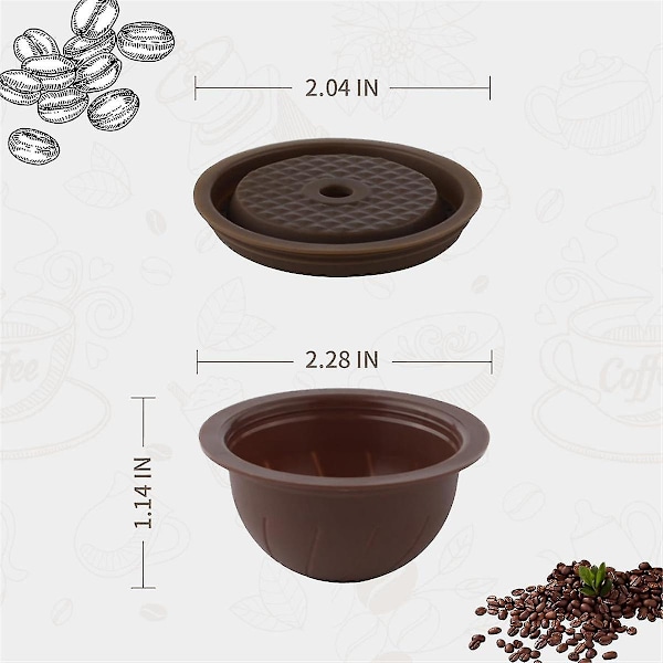 Genopfyldelig kaffekapsel til Vertuoline & Vertuo Pod, 150 ml kaffekapsler til Nes Presso Vertuo kaffemaskine
