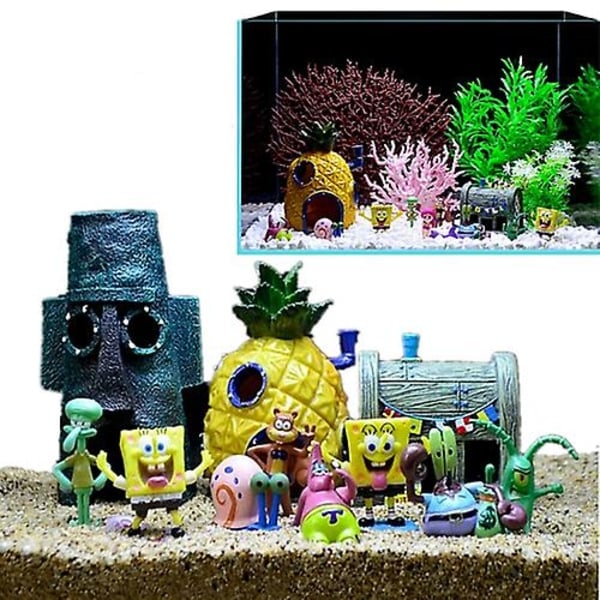Akvaariokoristeet Akvaariot Spongebob Squarepants 8kpl