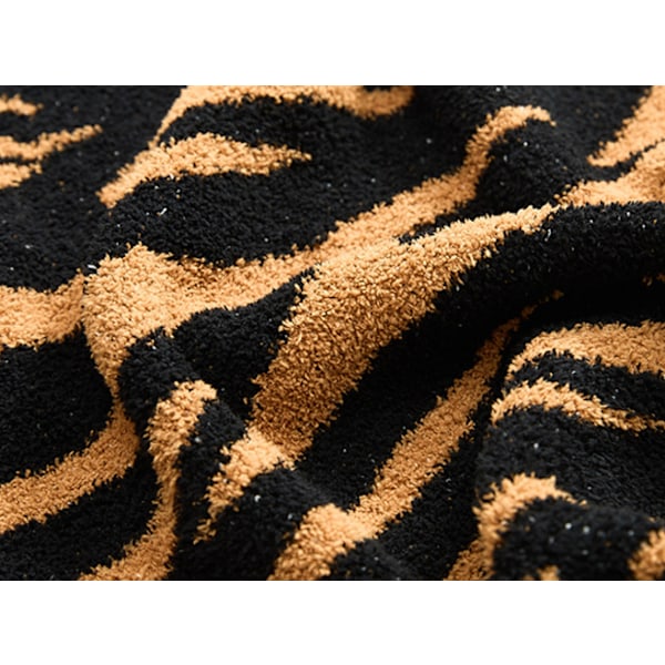 Tiger Fluffy Sherpa Sängfilt, Super Mjuk Mink Fleece Sofffilt 130*160CM