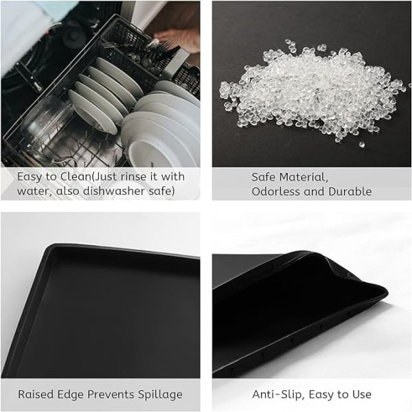 Silikonmatte under kaffemaskin (48x30 cm), sklisikkert underlag for kaffe-FA10-