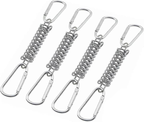 4pcs Awning Fixing Set Tension Spring, Alloy Spring Awning Spring Buckle, Heavy Duty Sunshade Sail Fixing Kit-FA-