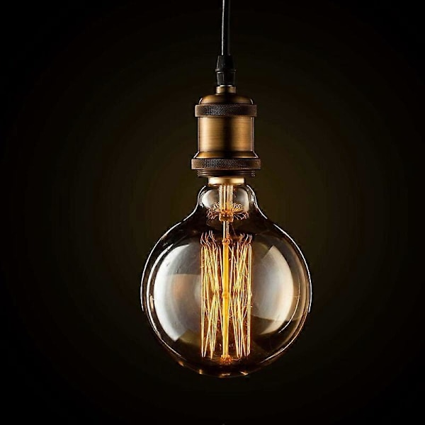 G125 King Size Globe Vintage Edison -setti, 40W E27 vanhanaikainen - Teollisuus - Himmennettävä - Koristeelliset hehkulamput, 2-pakkauksessa