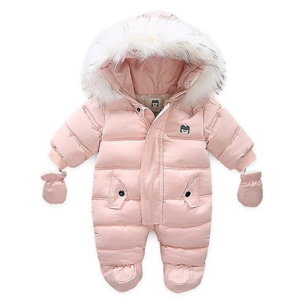 Baby Fleece Jumpsuit 66cm 66cm pink