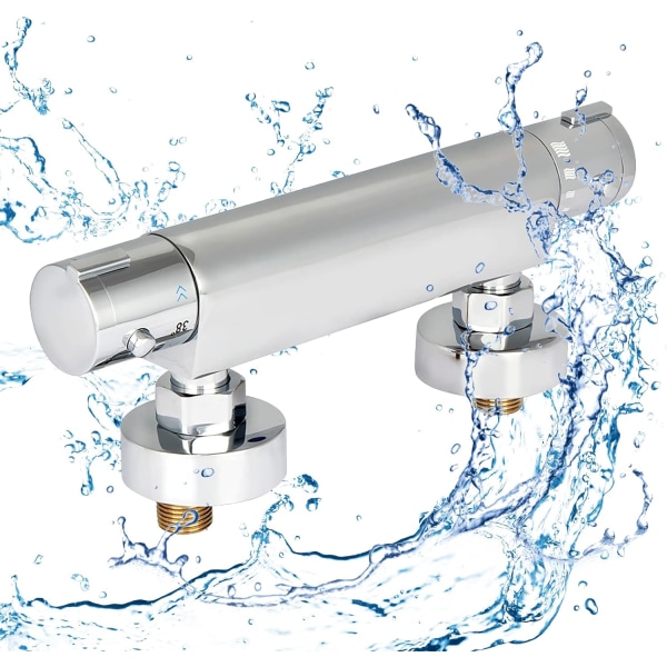 Wall Mounted Thermostatic Shower Mixer, G 1/2" Connection, Batht