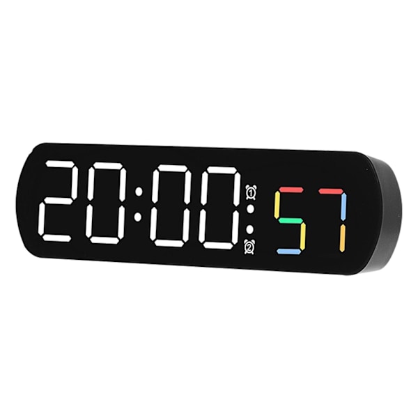 Multifunksjonell klokke Stue Veggklokke Hjem Sengdekorasjon Digital elektronisk klokke Stille klokke Temperatur og luftfuktighet Fargeskjermklokke