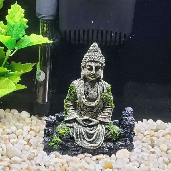 Akvaario feng shui maisemointi Zen muinainen Buddha-patsassarja