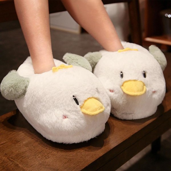 Bubbla Damtofflor til kvinder, Fuzzy Duck Slippers til vinteren, Søde Damesko, Skridsikker indendørs og udendørs, EU-størrelse 35-42 duck,35-42