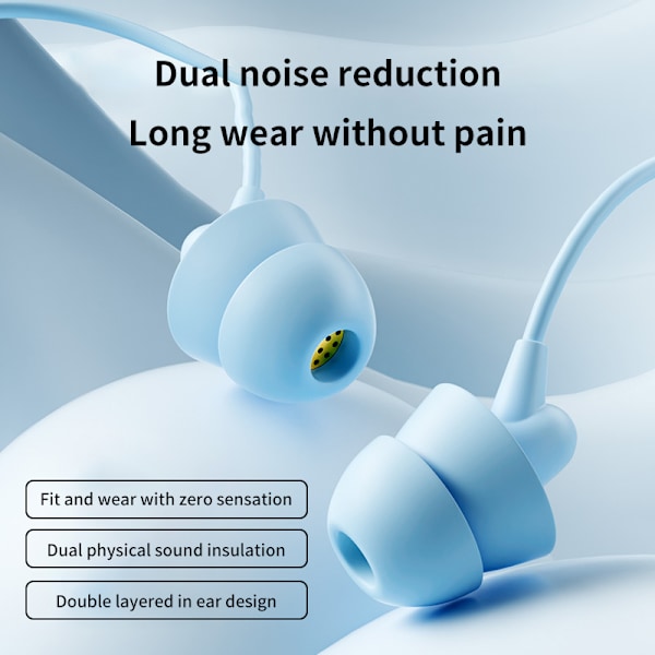 In-ear hörlurar för sömn i silikon för sidosovare