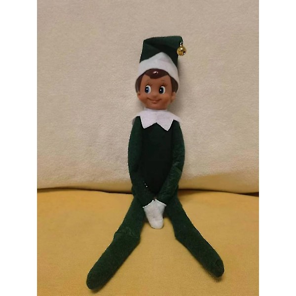 Elfdockan Juldekoration Barn Present Överraskning Plyschleksak Semester Reindeer Tomtar Rosa Röda Färger_ai Green boy