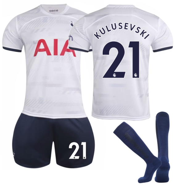 2023-2024 Tottenham Hotspur hjemmefotballtrøye for barn nr 21 Kulusevski 20