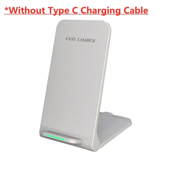 30W Trådløs Hurtiglader til iPhone 15 14 13 12 ProMax 11 Stativ Hurtiglader til Samsung Note 20/10 S21 Ultra Foldbar White