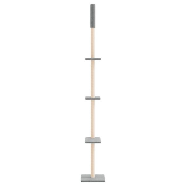 vidaXL Gulv-til-tak kløsetre lysegrå 267,5-297,5 cm Grå 6050