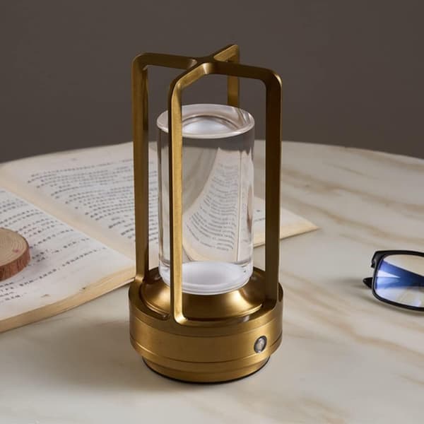 Krystallampe Bordlampe GULD-XF28- Gold
