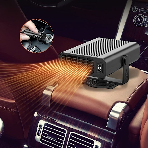 Bærbar Bilvarmer, 150W Bilvarmer Defroster, 2 i 1 KLB