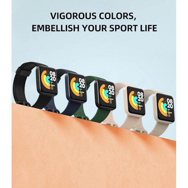 2-pak remme til Xiaomi Mi Watch Lite/Redmi Watch, blødt silikone erstatningsbånd sportsarmbånd - sort/blå