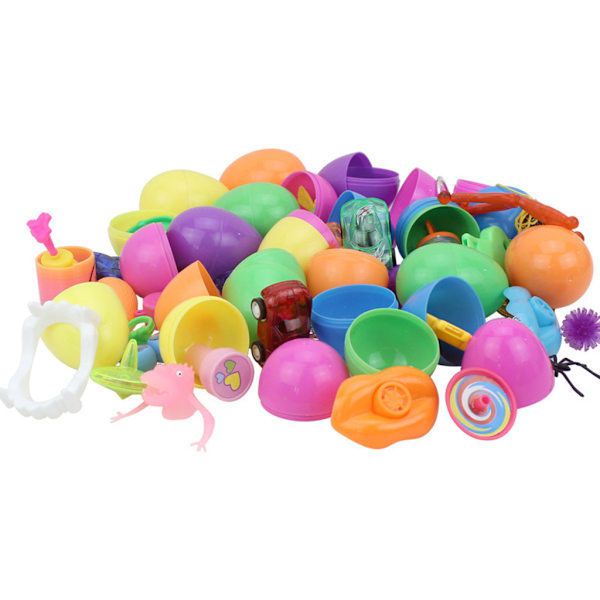 12 stk Nyhet påskefylte overraskelsesegg med leker inni Gashapon Party Favors