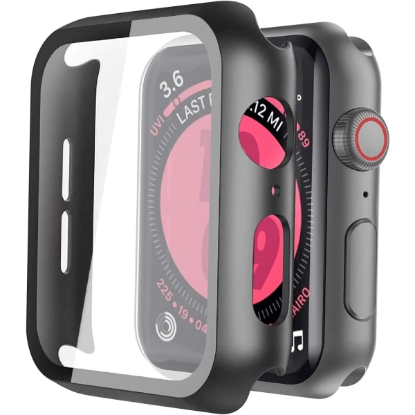 2-pak sort hardcase kompatibel med Apple Watch Series 9 (202