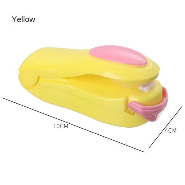 Minilamineringsmaskin Manuell forseglingstång Lodding Bærbar termisk Vakuumforsegling Plast Stängpose Matsparer Yellow 02