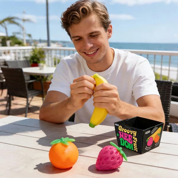 NeeDoh Groovy Fruit Nyheds legetøj 3 stk/sæt Klem Stressbold Søde Sensoriske Frugt Squishy Legetøj Til Bar-FA- One Set