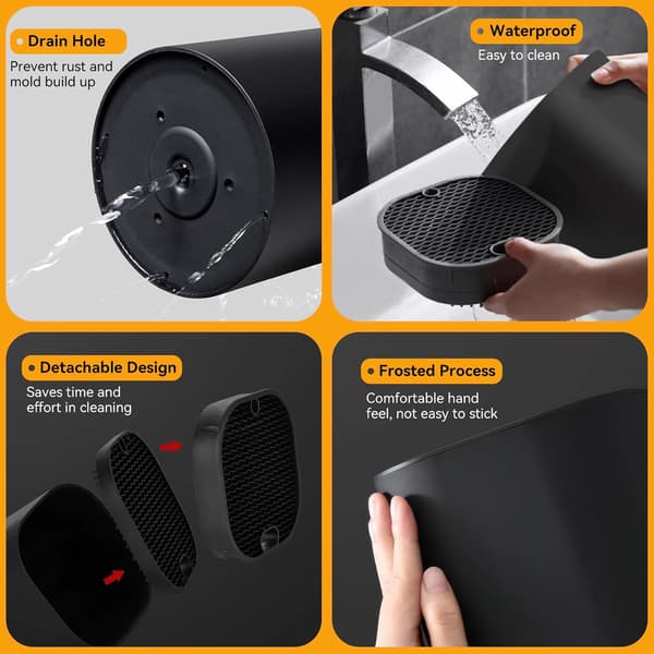 1 pc Knife Holder without Knives, Empty Kitchen Knife Block, Universal Black Knife Holder, Kitchen Knife Rack, Kitchen Knife Storage-FA-