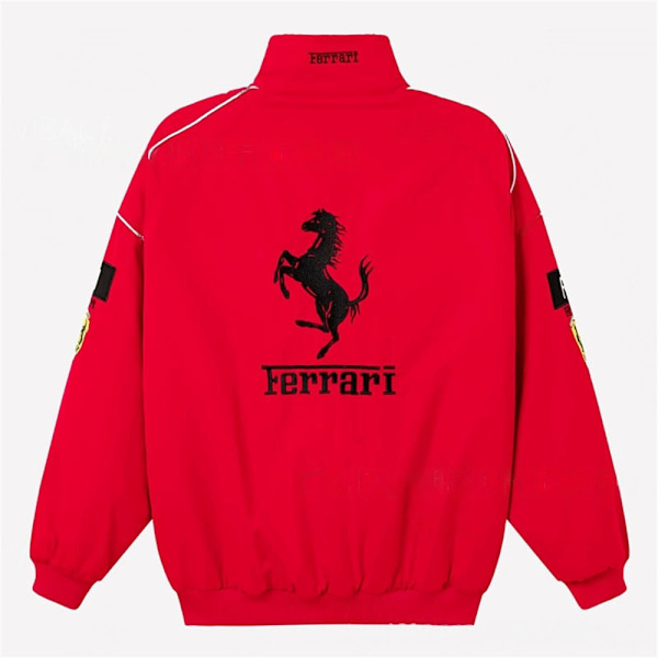 2023 Ferrari Svart Broderi Eksklusiv Jakkesett F1 Team Racing Rød Ed Ed 2XL Ed