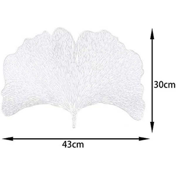 4-pakkaus Ginkgo-lehden koristeelliset PVC-paikkamatot