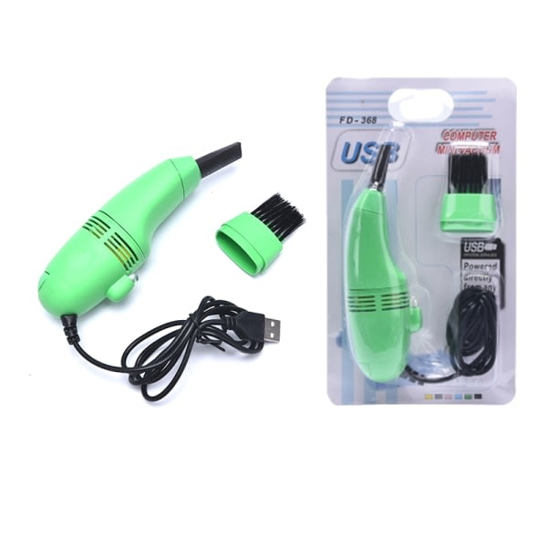 IC Mini dator dammsugare USB tangentbordsrengörare PC Bärbar datorborste Grön